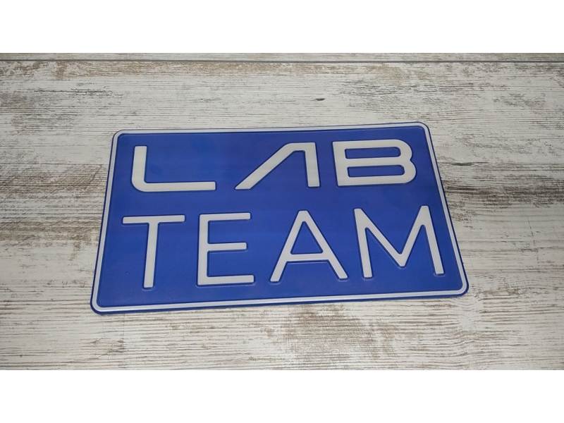 Сувенирный номер на машину LABTEAM