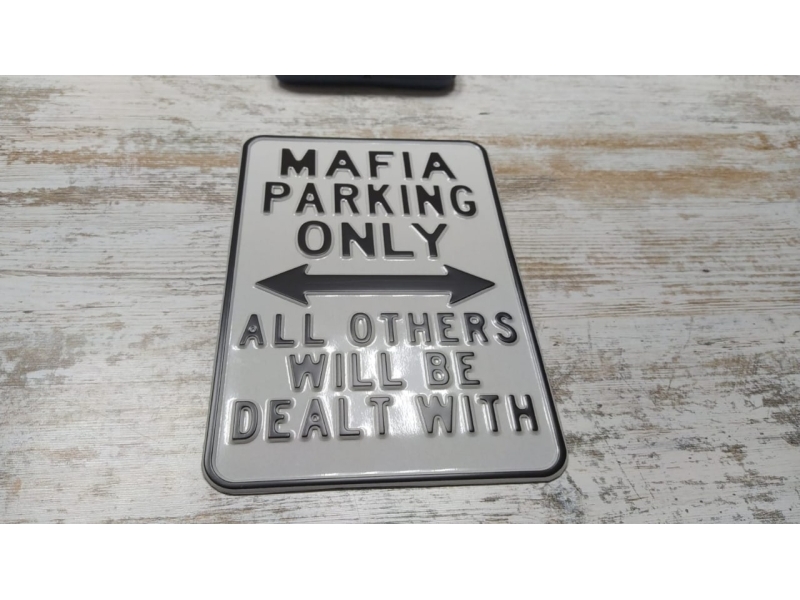 Угарные номера с надписью MAFIA PARKING ONLY