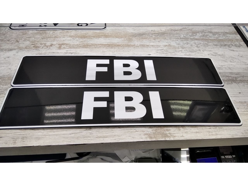 Сувенирные номера с любой надписью например FBI